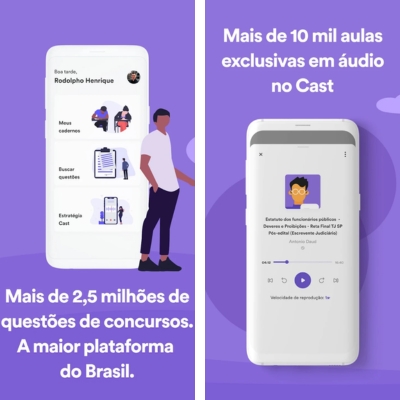 Print do app Estratégia Concursos